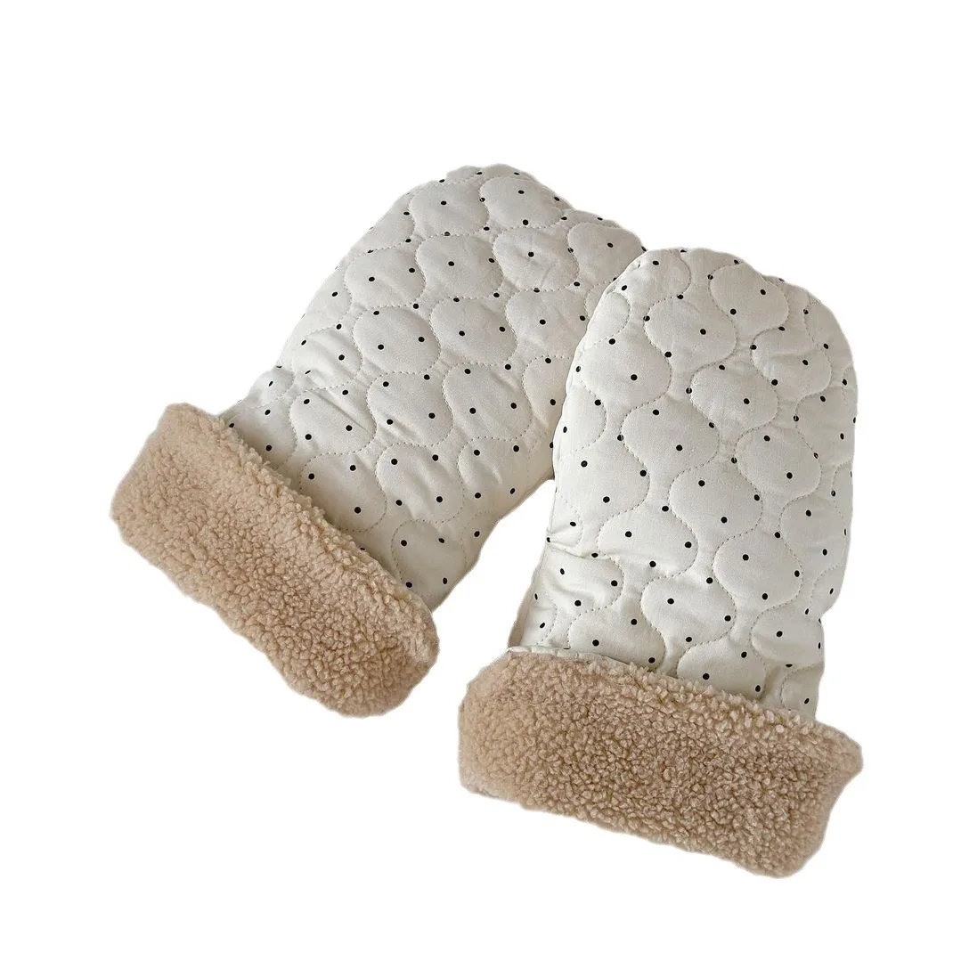 Winter Warm Thicker Inner Fur Antifreeze Mittens For Outside Travel Baby Stroller Accessories New Universal Baby Stroller Gloves
