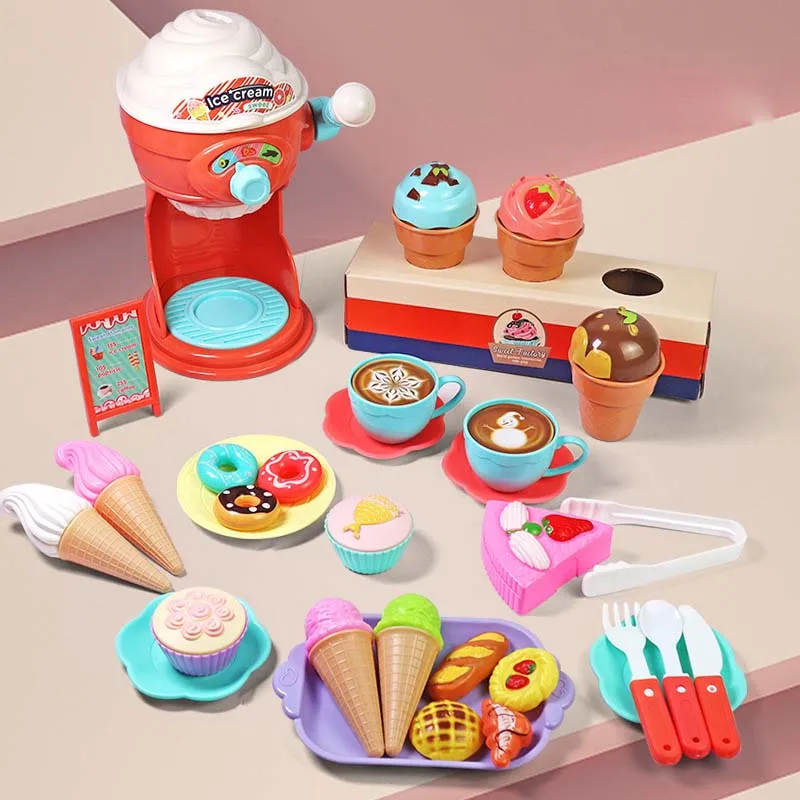 Juego de cocina, máquina de helados, juguetes para niños, casa de juegos de simulación, juguetes para niños, juguetes educativos interactivos para niños y niñas, regalos