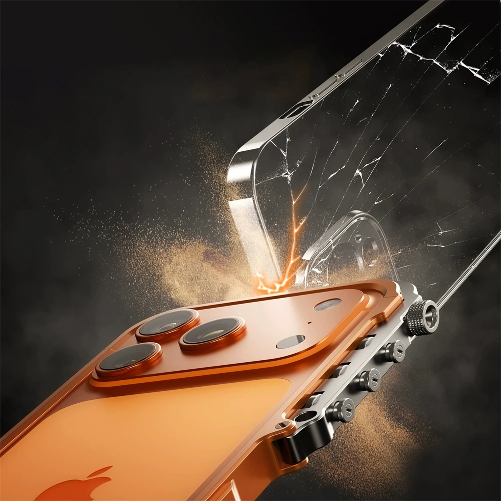 Aluminum Phone Case - Aluminum Alloy Frame Metal Mobile Phone Case - Shockproof Armor Design