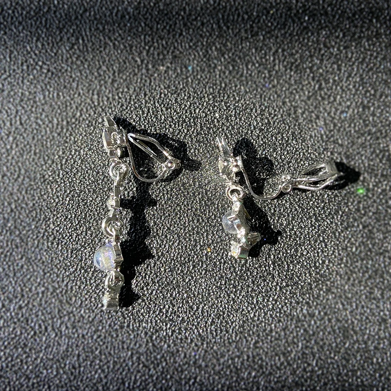 Ear Clip Earrings Butterfly Tassel Clip No Hole Asymmetry Without Piercing Minimalist ear clip earrings,clip earrings,ear clip
