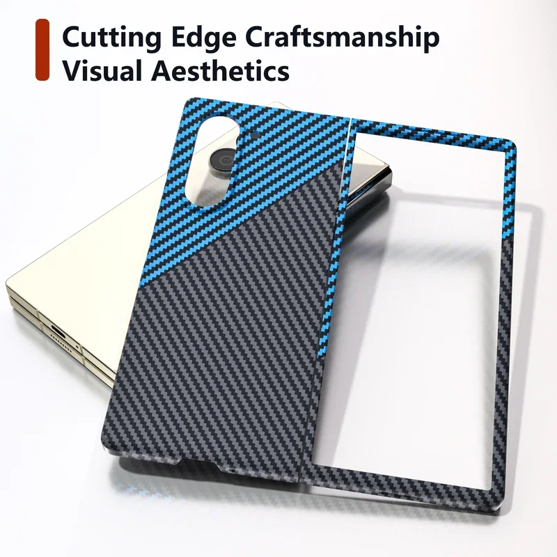 Sleek Matte Frosted Carbon Fiber Decal Case - Shockproof Protective Cover