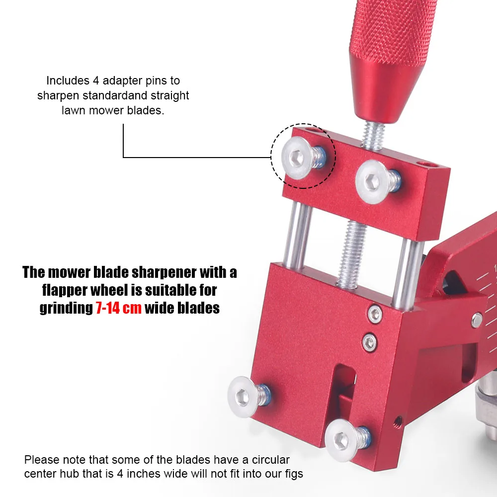 Lawn Mower Blades Sharpener, 15°-45° Adjustable, Professional Portable Sharpening Balancer Bracket Tool, Lawn Mower Blades Sharpening Tool For Straight And Standard Lawn Mower Blades
