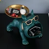 Entryway Key Storage Tray Creative Big Mouthed Dog Shaped Resin And Iron Plate Key Holder For Desk Organization 2