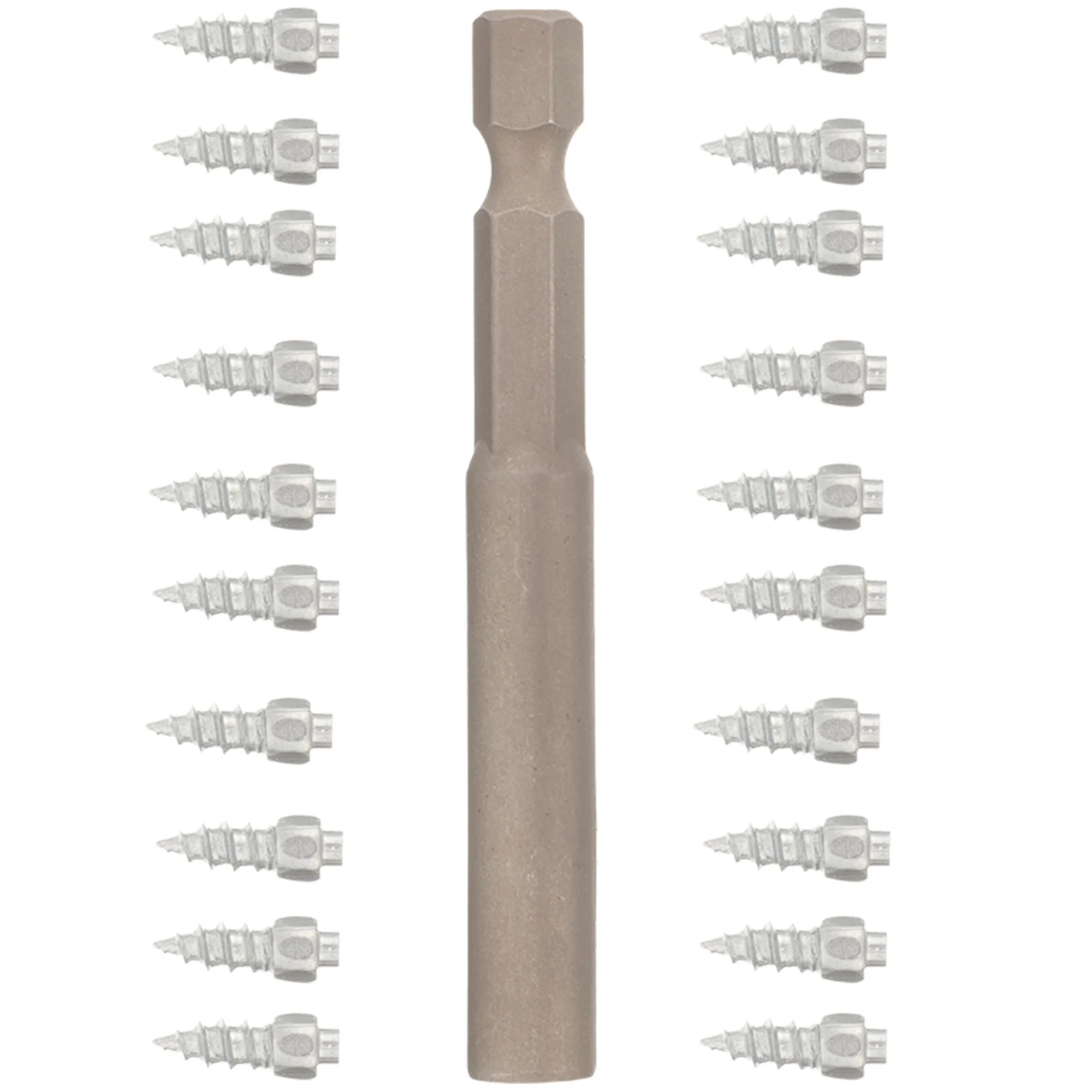 20 Pcs Warning Cleat Wheel Snow Tire Studs Scooter Accessories Steel for Ice and