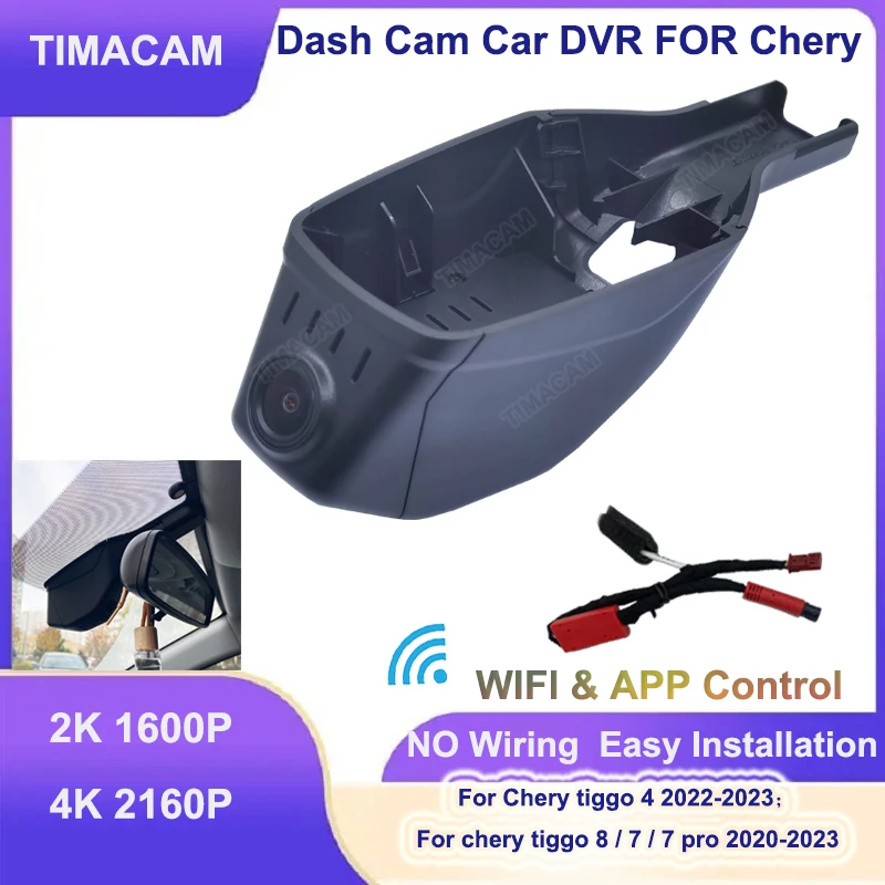 

TIMACAM 2160P Wifi Car DVR Video Recorder For Chery Tiggo 7 4 Pro Tiggo 4 7 8 2021 2022 2023 4K Dash Cam Front and Rear Camera