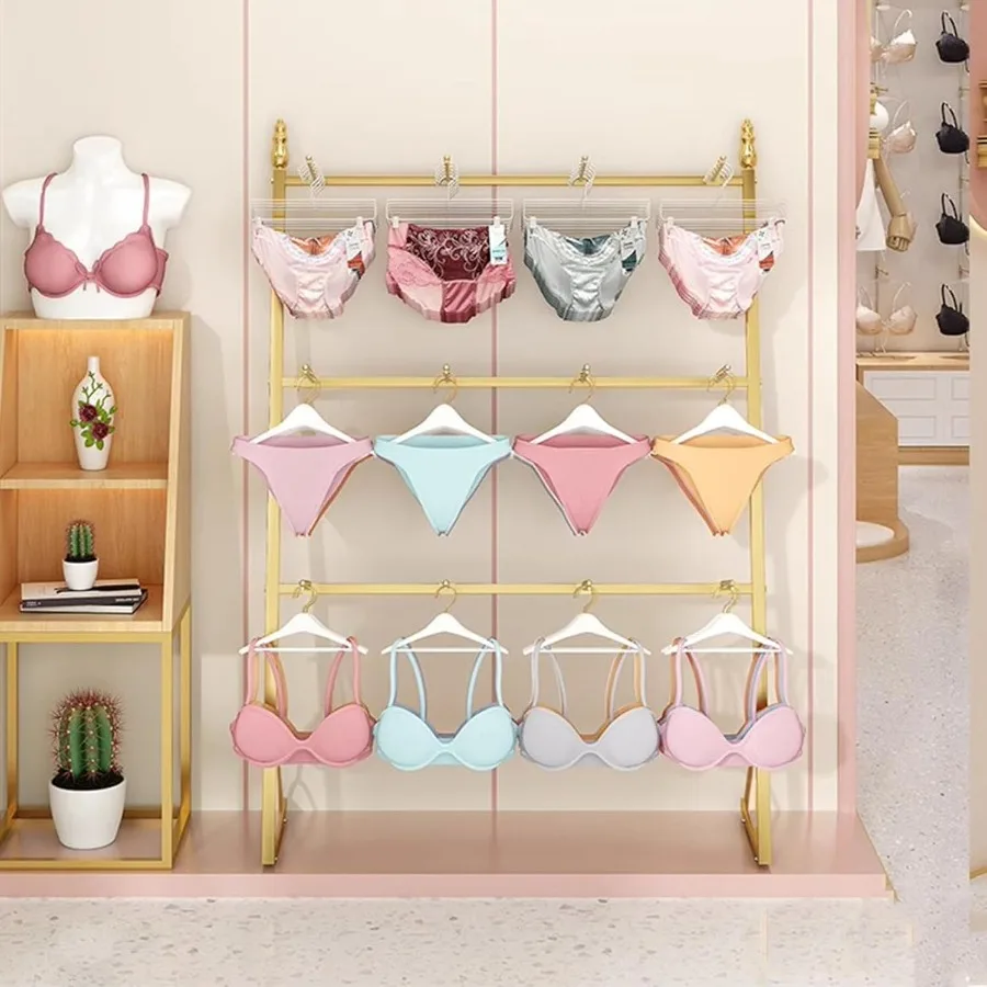 Metal Sock Display Stand for Retail Stores: Commercial Underwear and Lingerie Showshelves Swimsuit Organizer Hanger Scarves and