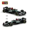 Bburago 1:43 2024 Mercedes AMG W15 E Performance Static Simulation Diecast Alloy Model F1 Racing Formula Car Acrylic Box 5