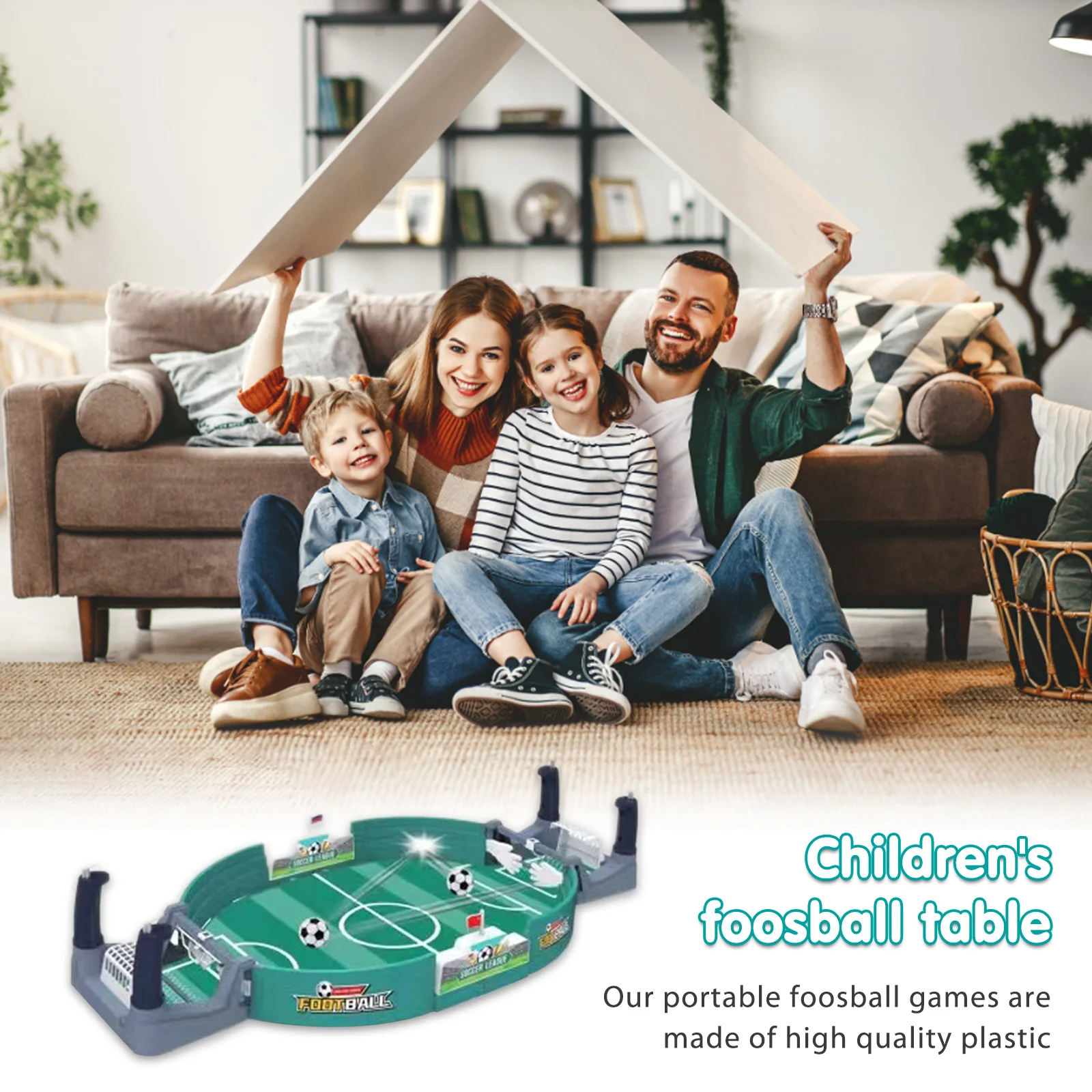 Large Desktop Football Table Children Puzzle Double Competitive Battle Football Board Game Parent-child Interactive Soccer Games