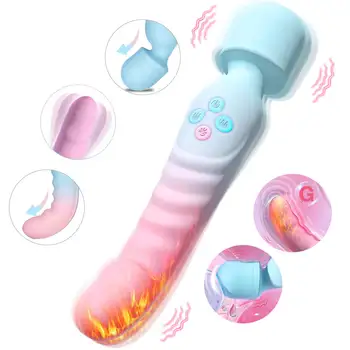 3 IN 1 Modalità Dildo Vibratore AV Macchina del sesso Bacchetta magica Clitoride Stimolatore del punto G Massaggiatore vaginale femminile Donna Adulti Giocattolo del sesso 18+