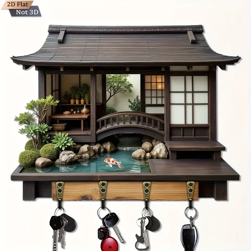 Retro Japanese Wooden Key Holder 5