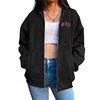 2025 New Trend Women's Long Sleeved Jackets High Quality Brooklyn Printed Zipper Hoodies Autumn Ladies Urban Casual Fashion Tops 2