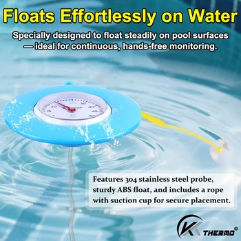 Floating Pool Thermometer Pool Thermometer Baby Pool Thermometer Measures 10-50°C 1