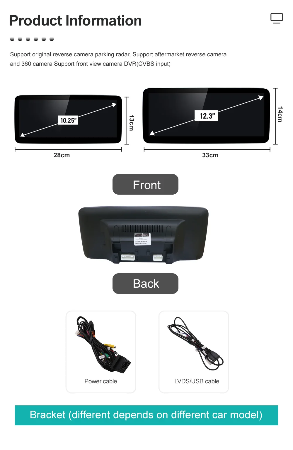 Drahtloser Carplay 12,3'' Touchscreen Multimedia Radio Receiver für Mercedes Benz GLA CLA GLC GLK ML W205 W176 C117 Linux Android – Detail 12