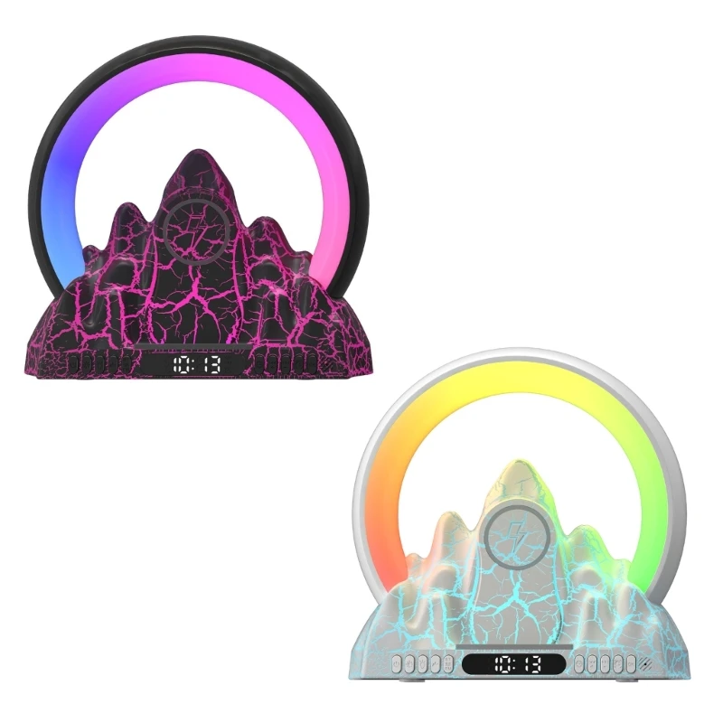 

Decorative Light with Speaker Bedside Light with Wireless and Clock