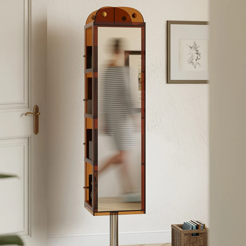 

Storage Magazine Bookcase Locker Modern Minimalist Living Room Side Hallway Mirror Cabinet