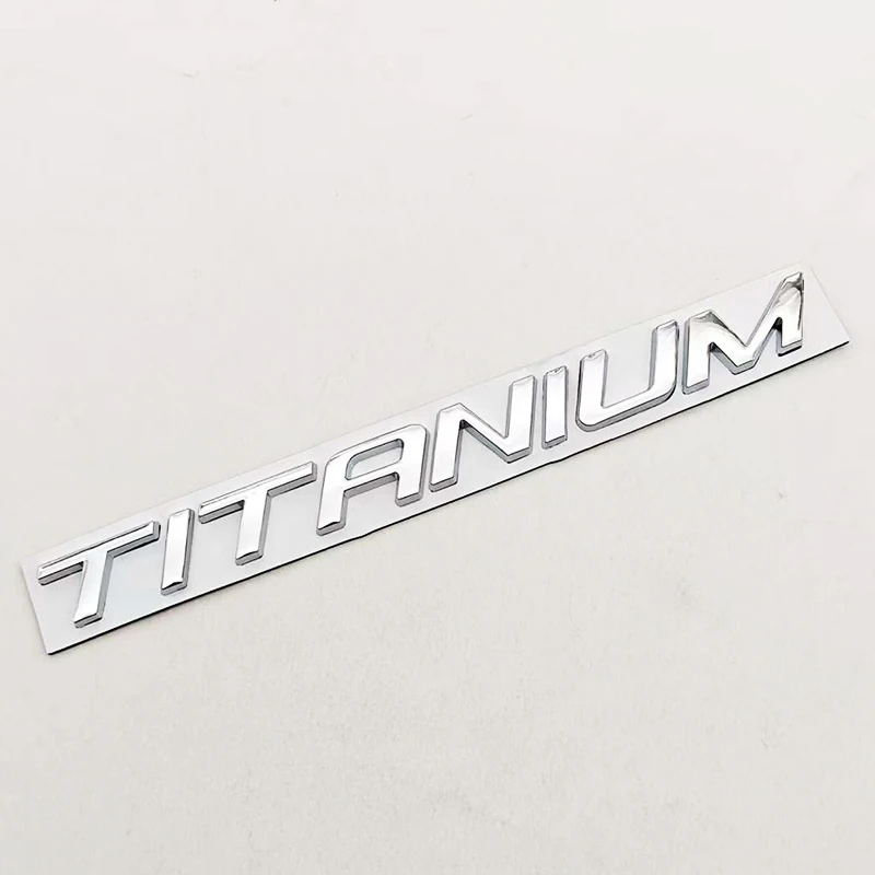 Chrome Black Car Sticker Logo & TITANIUM Rear Boot Badge Emblem