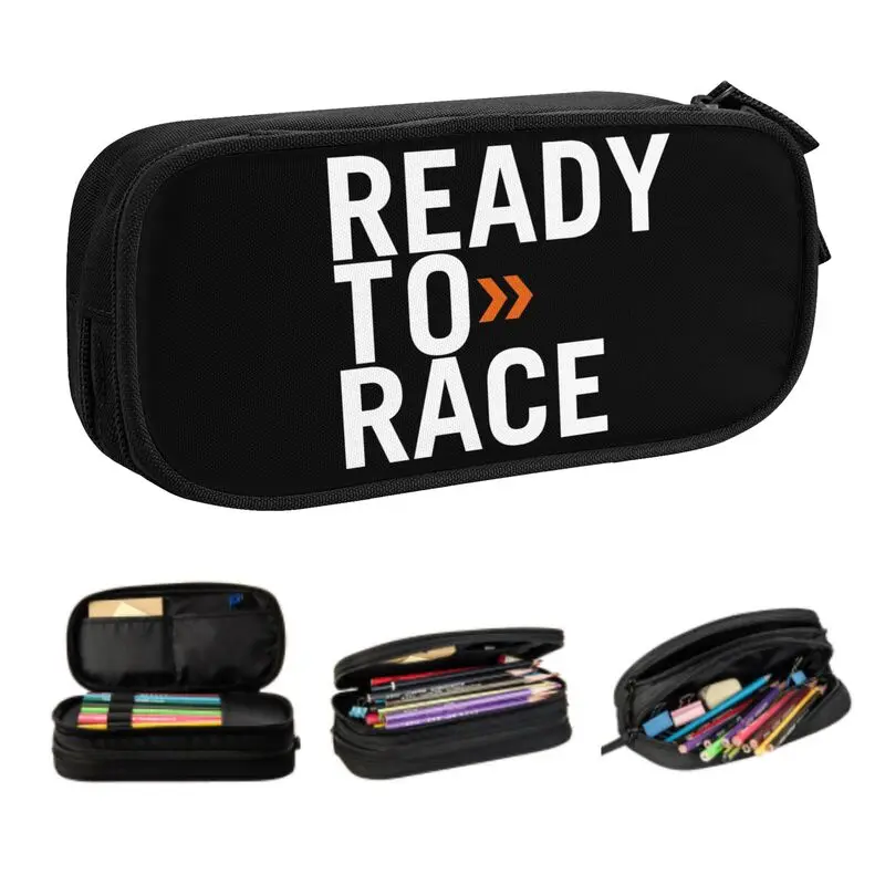 

Korean Ready To Race Pencil Case for Girls Boys Racing Sport Motorcycle Rider Large Capacity Pen Box Bag School Accessories