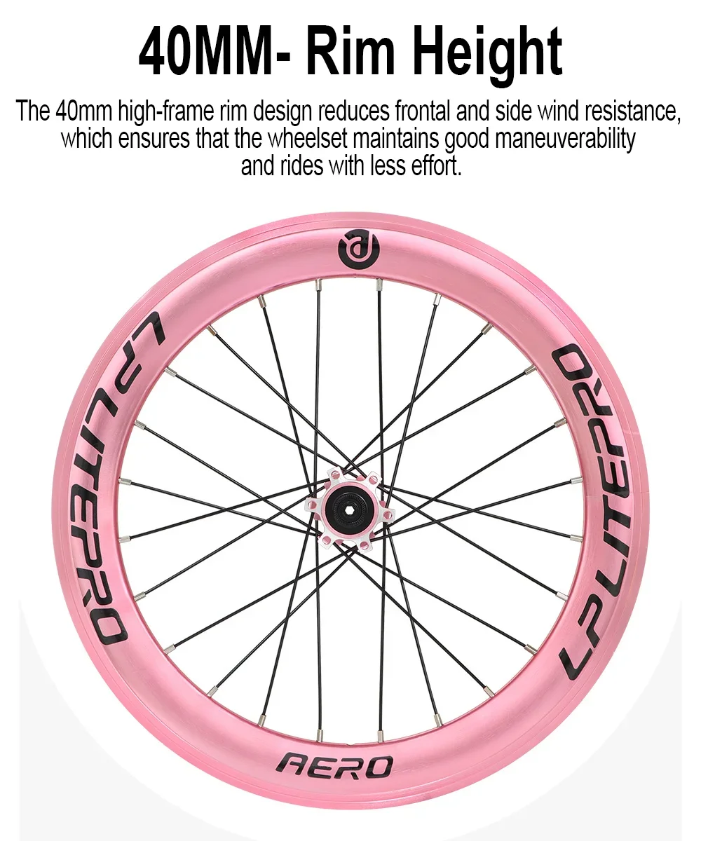 Lp litepro aero vouwfiets wielen aluminium deep section velgen_voghion.com