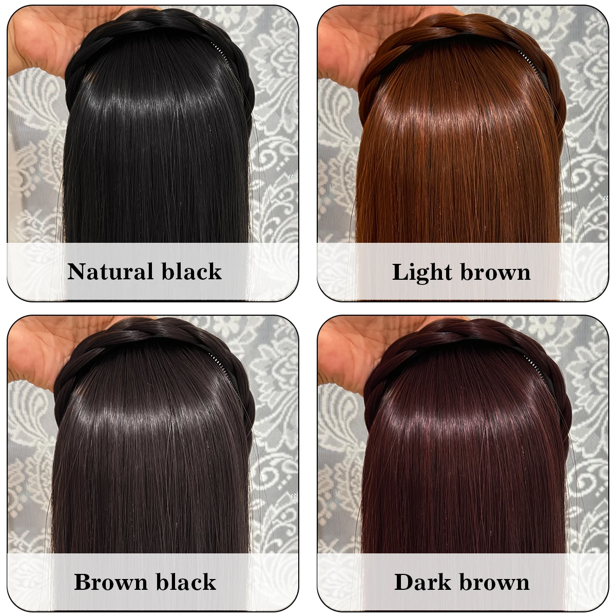 DUTRIEUX Synthetic Topper wig natural twist braids braids women's natural replacement block straight hair black brown