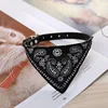 PU Cat Dog Collar with Scarf for Small Medium Dogs Chihuahua Corgi Puppy Adjustable Collars Pet Supplies accesorios para perros 3
