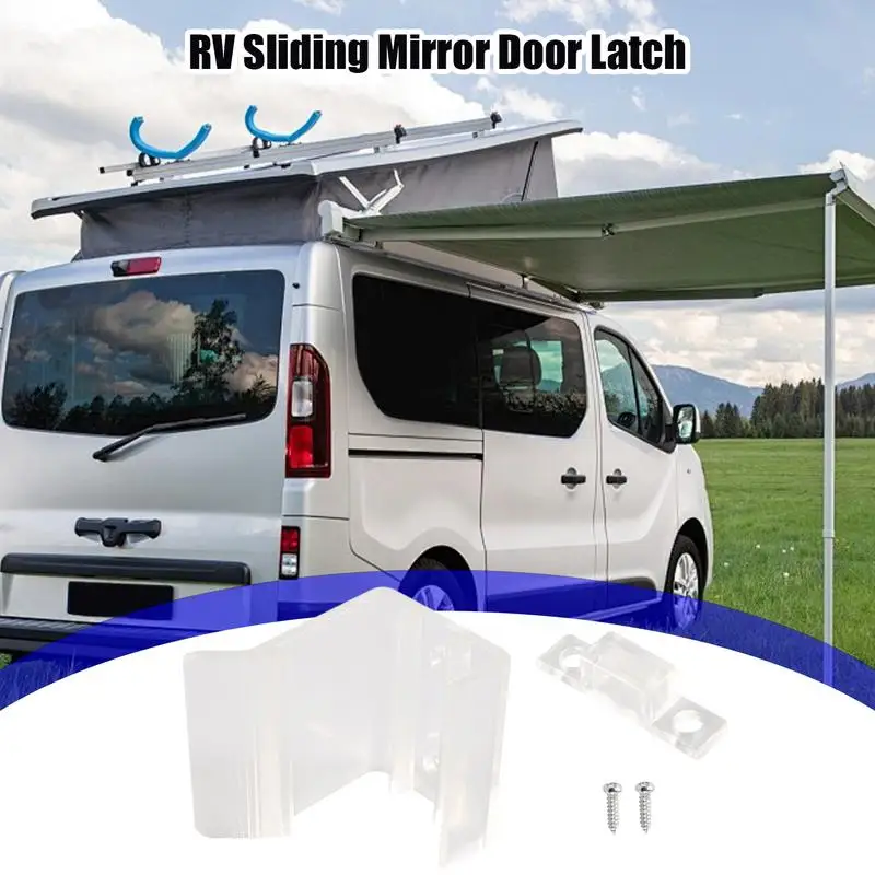 Sliding Door Lock Latch Mirrored Sliding Closet Catch Door Lock With Screw Safety Interior Hardware Shock Absorption Practical