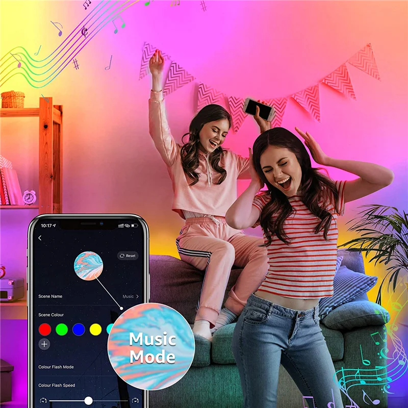 Description Picture 6 of itemWIFI TUYA RGB Led Strip Light with Remote Control and Application Control for Indoor Decorative Atmosphere Light Strip