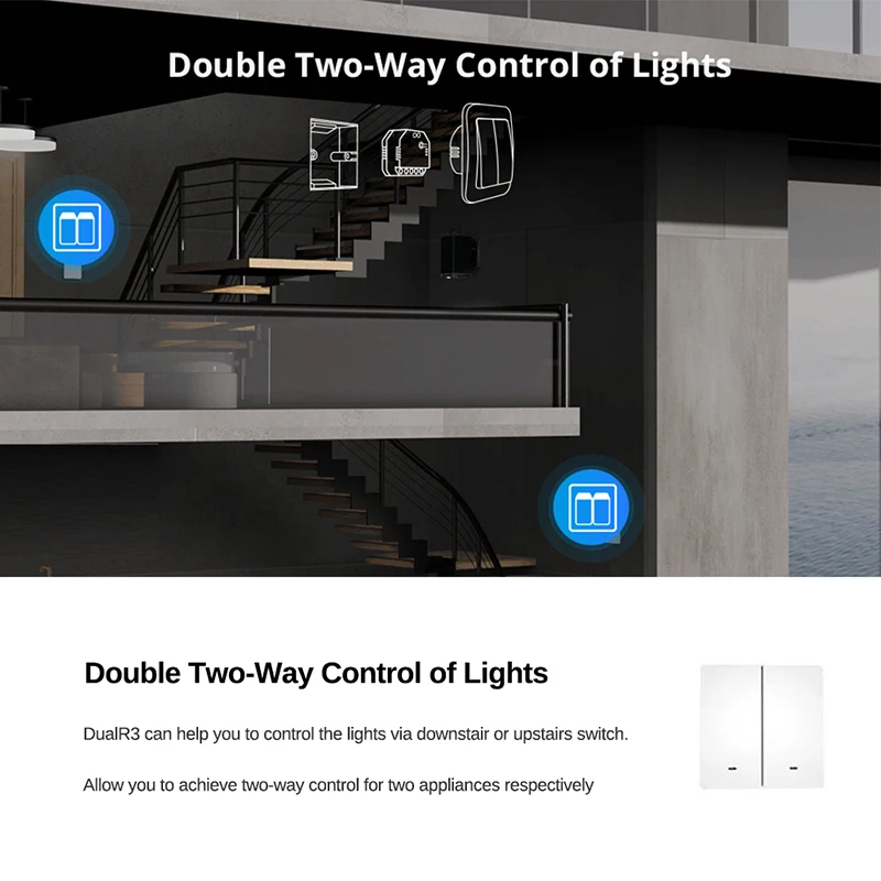 WiFi Energy Meter Switch Compatible with SONOFF Dual R3 15A Conventional  Switch - Ledkia