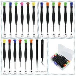 Precision Magnetic Screwdriver Set for Watches, Eyeglasses, and Phone Repair (20PCS)