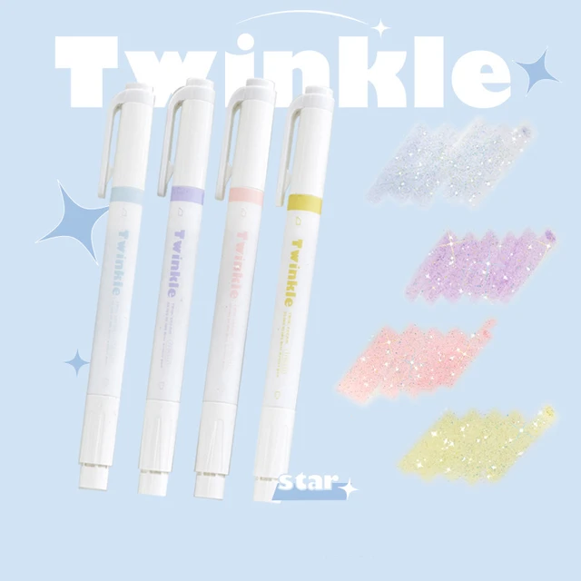 Glitter Highlighter Marker Set