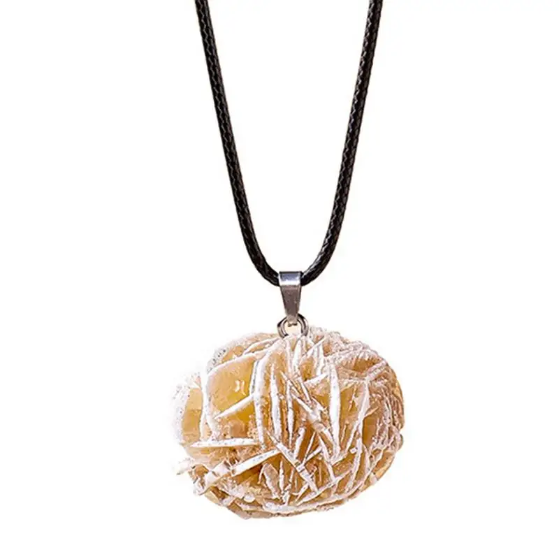 1 шт. необработанные камни, подвеска в виде пустыни, розы, адениума, тупого, натуральный кварц, Кристалл Рейки, лечебный драгоценный камень, минеральное ожерелье