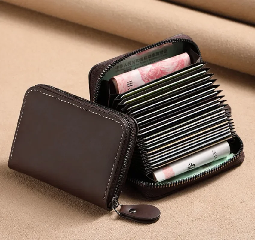 Business Card Holder Men Pu Leather Credit Card Wallet Bag Women Id/Bank Case Coin Purse Passport Cover carteira feminina