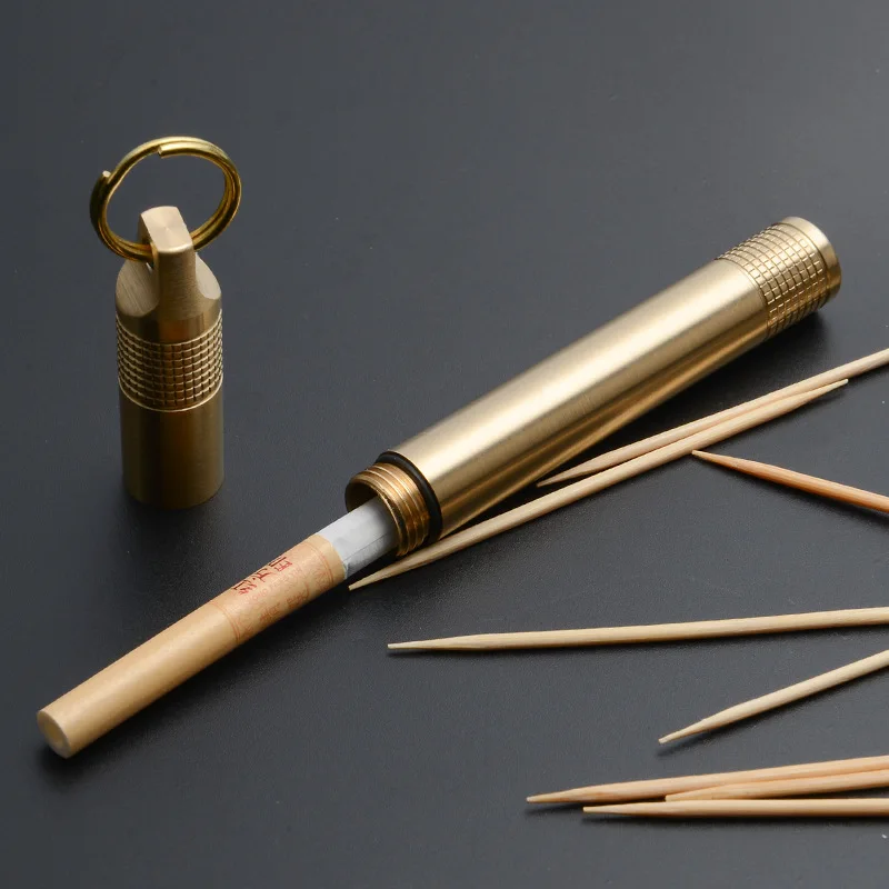 

Латунная портативная Водонепроницаемая уличная мини-сигарета с герметичным водонепроницаемым баком влагостойкая одноступенчатая сигарета с герметичной крышкой wa