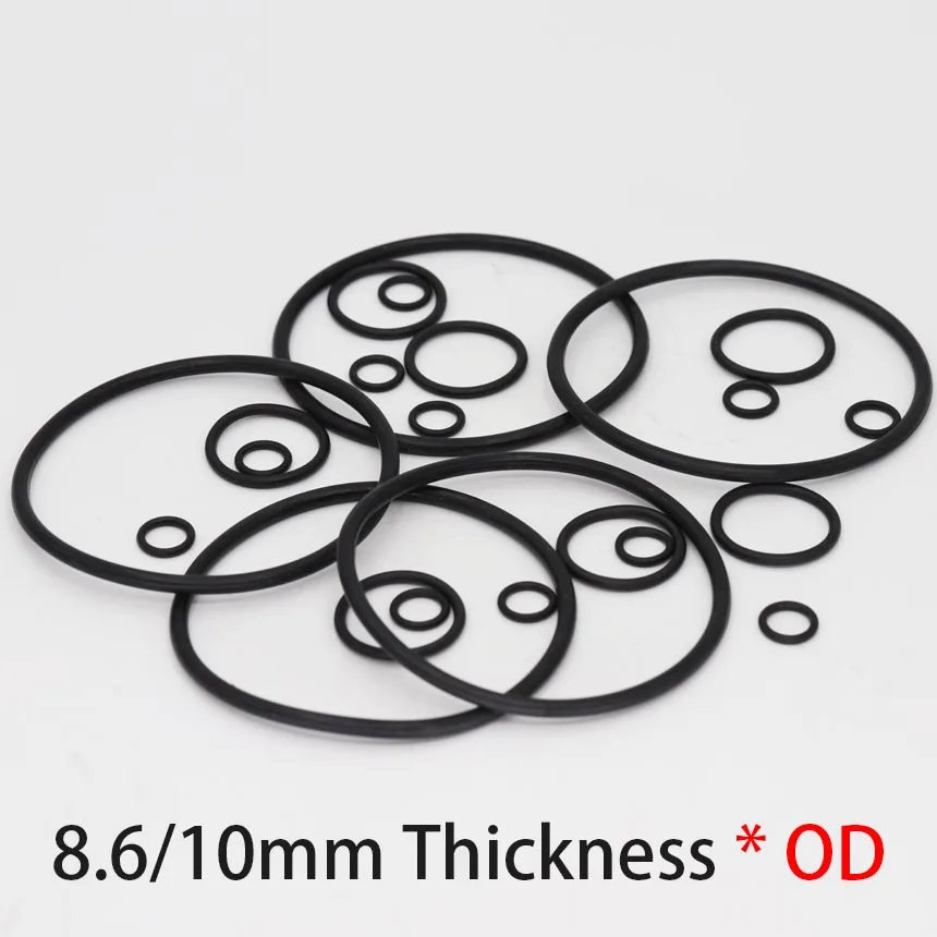 

600/610/620/630/640/650/660/670/680/690/700mm OD 8.6mm Thickness Black NBR Oring Rubber Round Washer Oil Seal Gasket O Ring