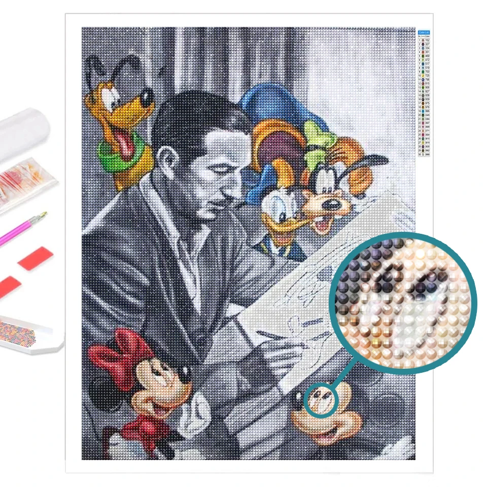 5D Diamond Painting Mickey and Walt Disney Kit