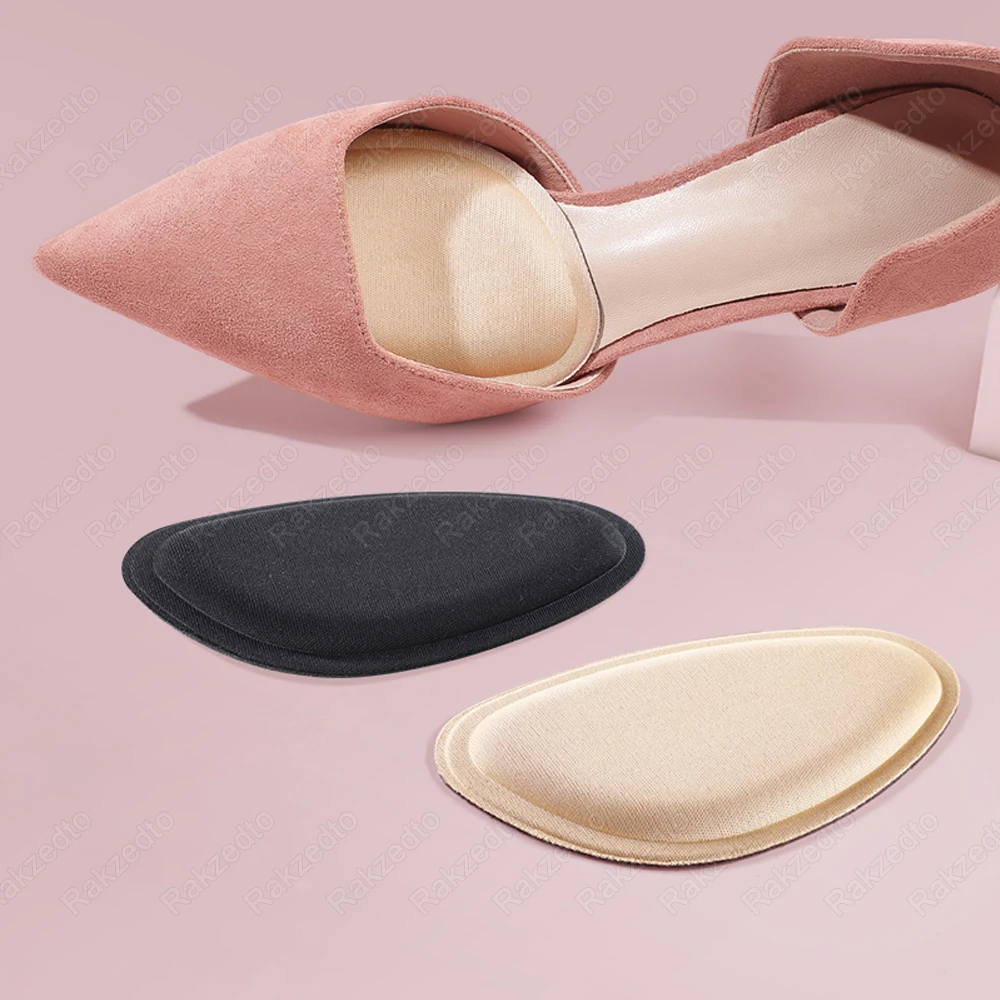 4pcs Forefoot Cushion Pads for High Heels Woman Half-Size Insoles for Shoes too Big Reduce Size Pain Relief Non-Slip Foot Pads