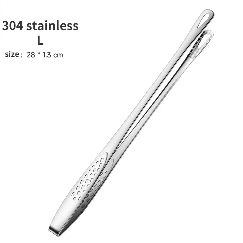 Food Tongs 304 Handle Kitchen Accessories Tool Dining Gadget Steel Item Long Cooking Non-slip Stainless Tools Home