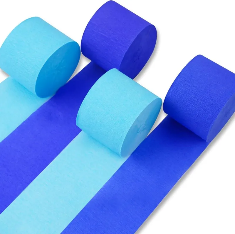 4 Rollen Krepppapier-Streifen DIY Bastelmaterial Faltenpapierrolle für Hochzeits- und Partydekoration, Bühnengestaltung, grünes Verpackungsmaterial – Detail 7