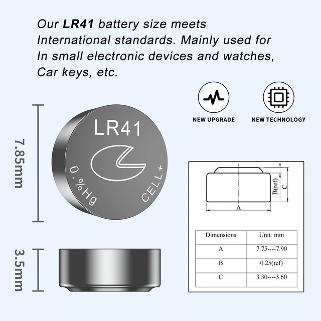 Piles CAMELION Lot 10 x pile bouton alkaline batterie ag3 / 392a (type lr41  lr41sw lr736 lr736sw sr41w 392)