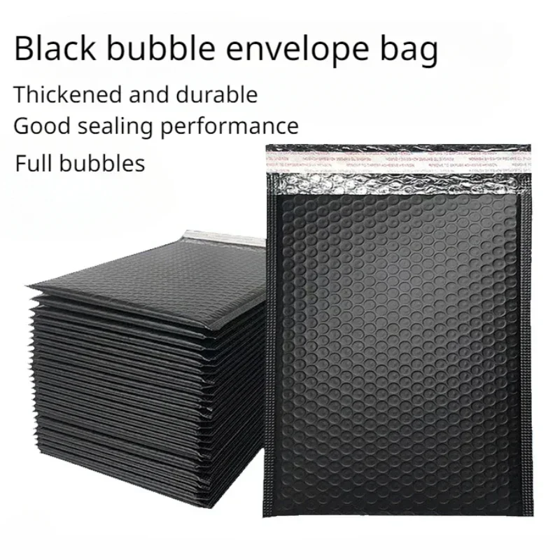 

Black Bubble Envelope Bag Matte Self-adhesive Foam Shockproof Waterproof Express Bag Clothing Logistics Transport air mailer