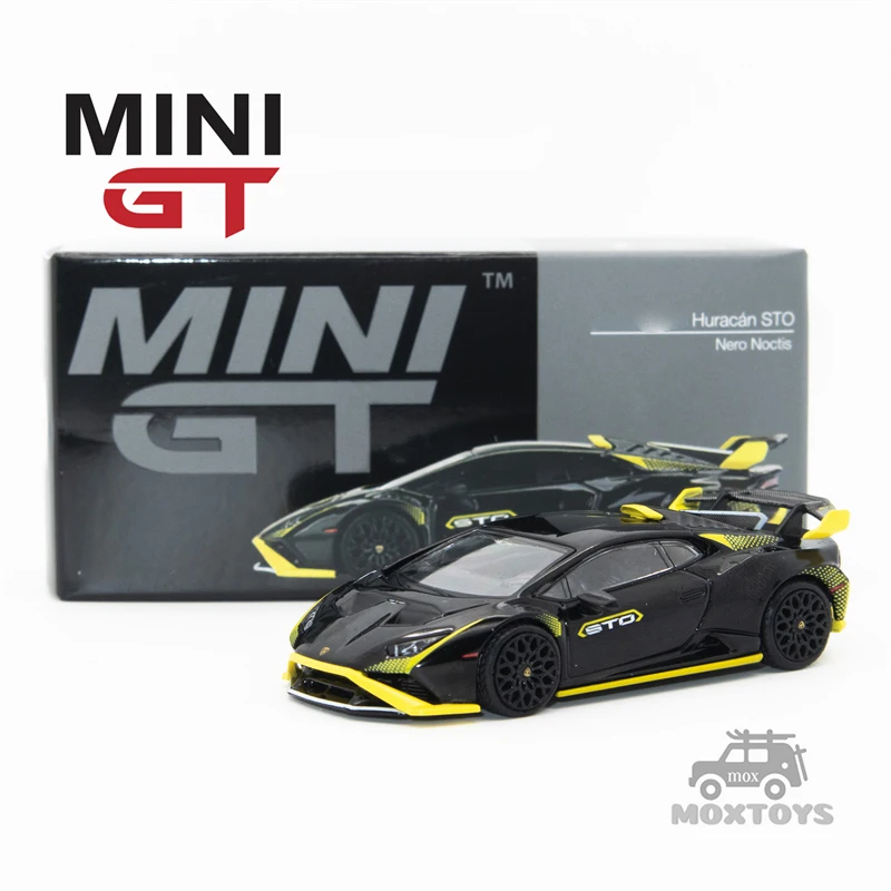 

MINI GT 1:64 Lambo Huracán STO Nero Noctis black Diecast Model Car