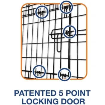 Pet Products Two Door Great Crate Wire Dog Crate, 30 Inch, For Pets 30-50 lbs, With 5-Point Locking System 4