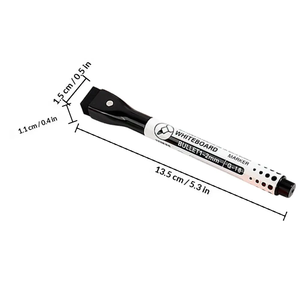 8Pcs 드라이 지우기 마커 화이트보드 펜 마그네틱 베이스 세척 가능한 잉크 부드러운 흐름 얼룩 없음 교육용 프레젠테이션용 지울 수 있음