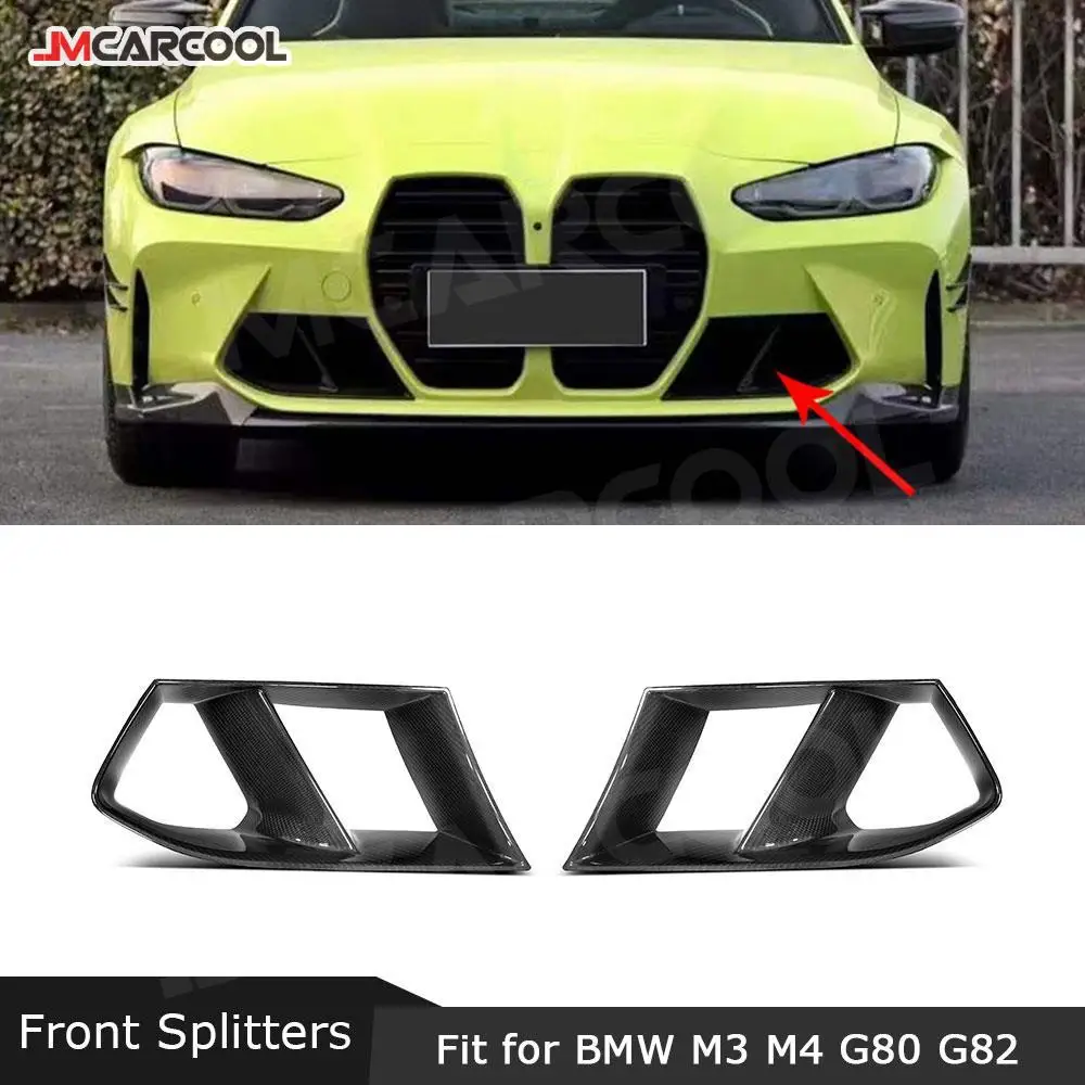 

Dry Carbon Fiber Front Bumper Air Vent Cover Trim Car Accessorise for BMW 3 4 Series G80 G82 G83 M3 M4 2021 UP MP Style