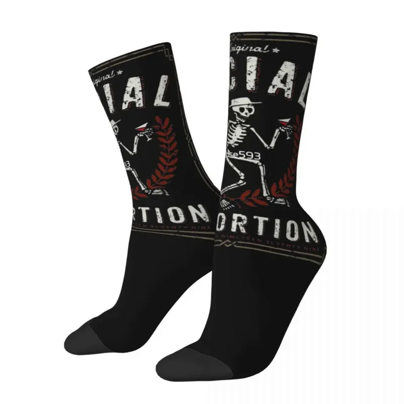 

Men's Social Distortion Music Band Socks Cotton Funny Happy Skeleton Socks Crazy Product Middle TubeSocks Best Gift Idea