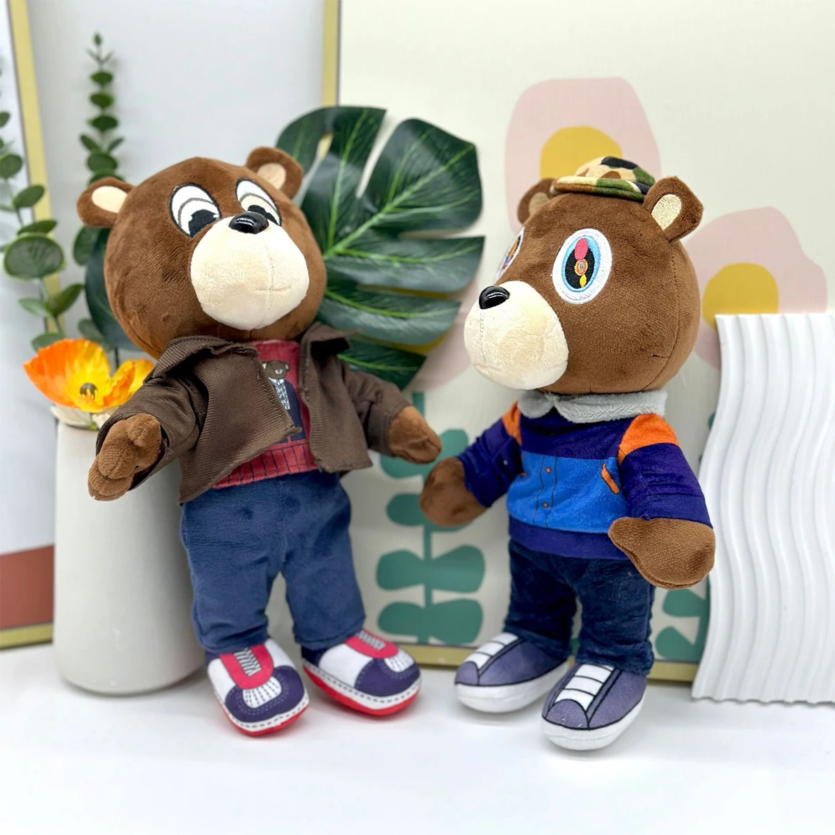 New 10 inch Kanye teddy bear stuffed animal plush toy suitable for children's birthdays, Easter gifts, stuffed animal toys 2