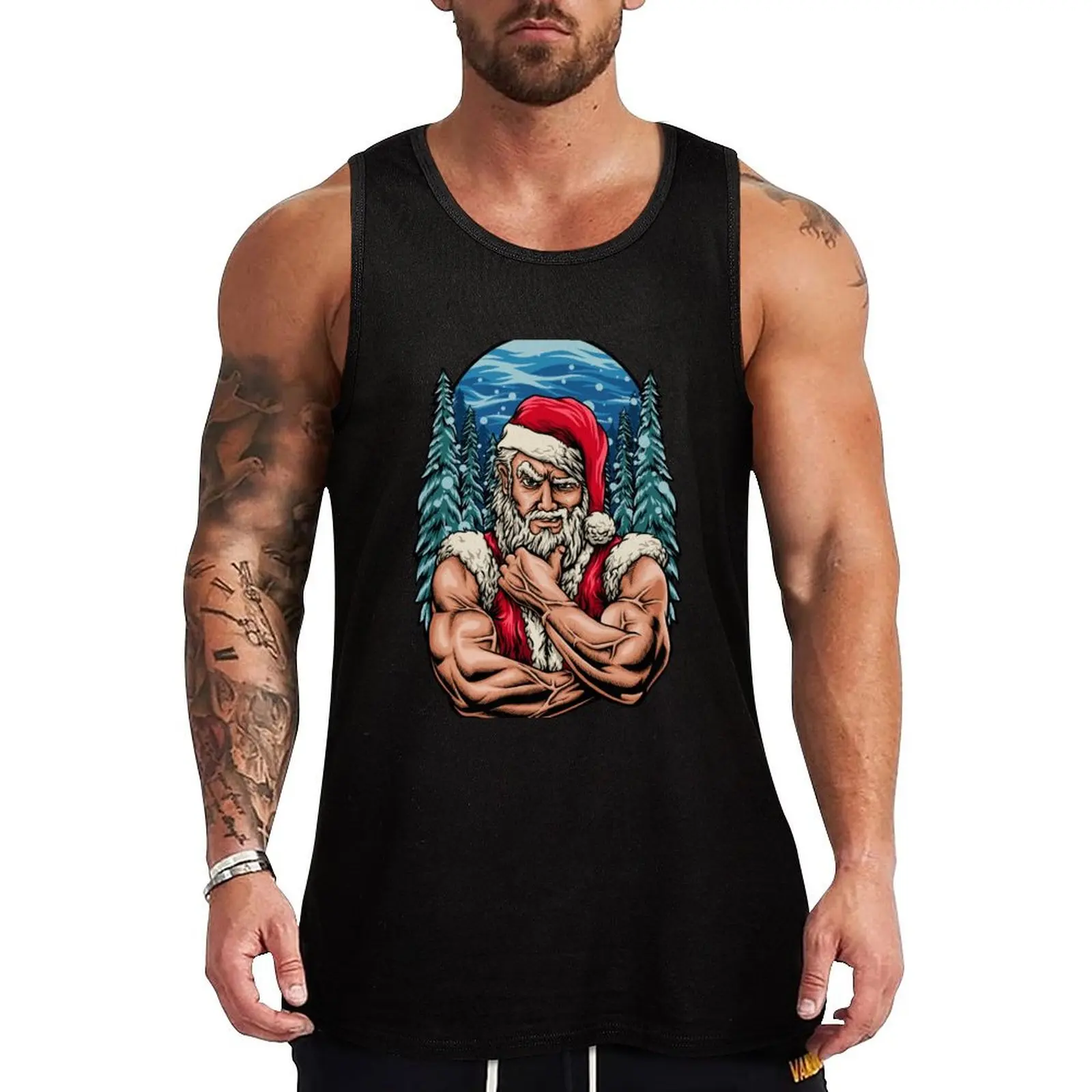 

STRONG BRUTAL SANTA Tank Top gym shirt men sleeveless