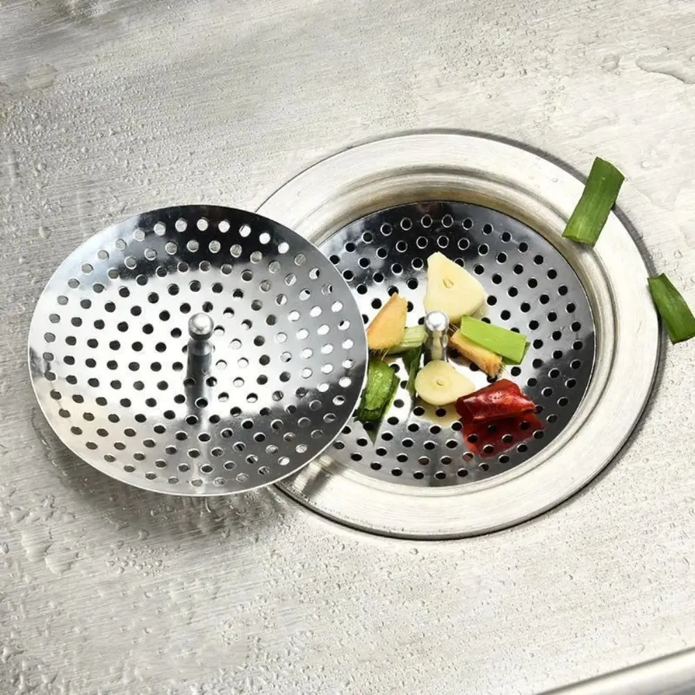 New Stainless Steel Kitchen Sink Filter Mesh Hair Catcher Water Basin Strainer Bathroom Accessories Drain Hole Trap Waste Screen 3