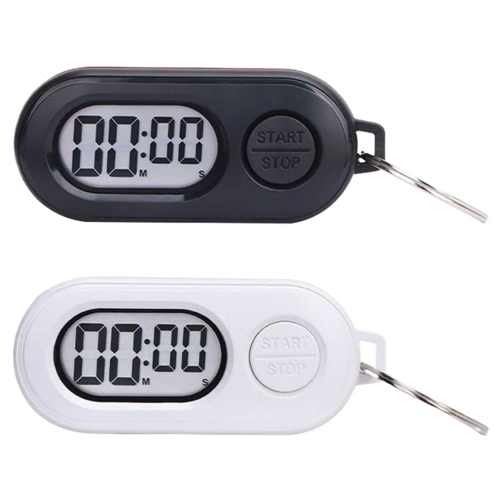 1pcs Stop Timer Keychain Sports Small Stop Timer Keychain Portable LCD Screen Digital Clock Lightweight Countdown pendant