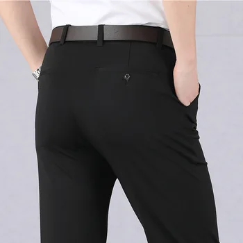 2022 High Stretch Men's Classic Pants Spring Summer Casual Pants High Waist Trousers Business Casual Pants men Dropshipping 10