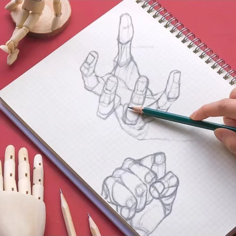 7/10/12 Inch Solid Wood Sketch Comic Hand Model Art Supplies Tools Still Life Sketching Art Student Comic Copy Painting Tools
